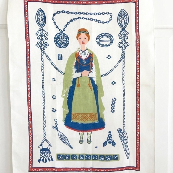 Vintage 1960s Eva Tammi Finnish Woman Wall Hanging Textile - Picture 1 of 9